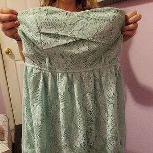Mint colour dress